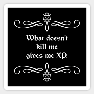 What Doesn't Kill Me Gives Me XP. Sticker